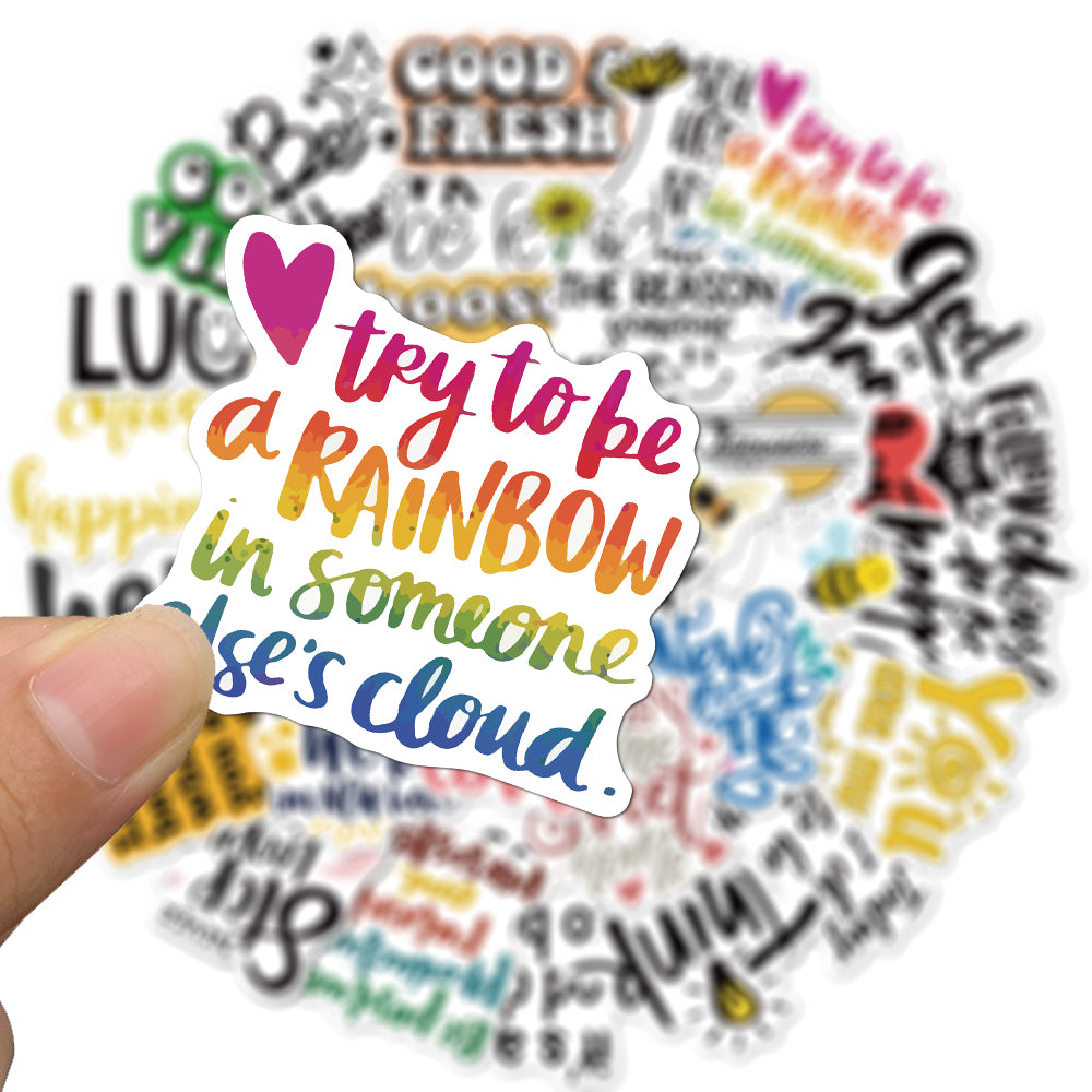 50pcs Motivational Slogan 1 Stickers – AU Sticker World