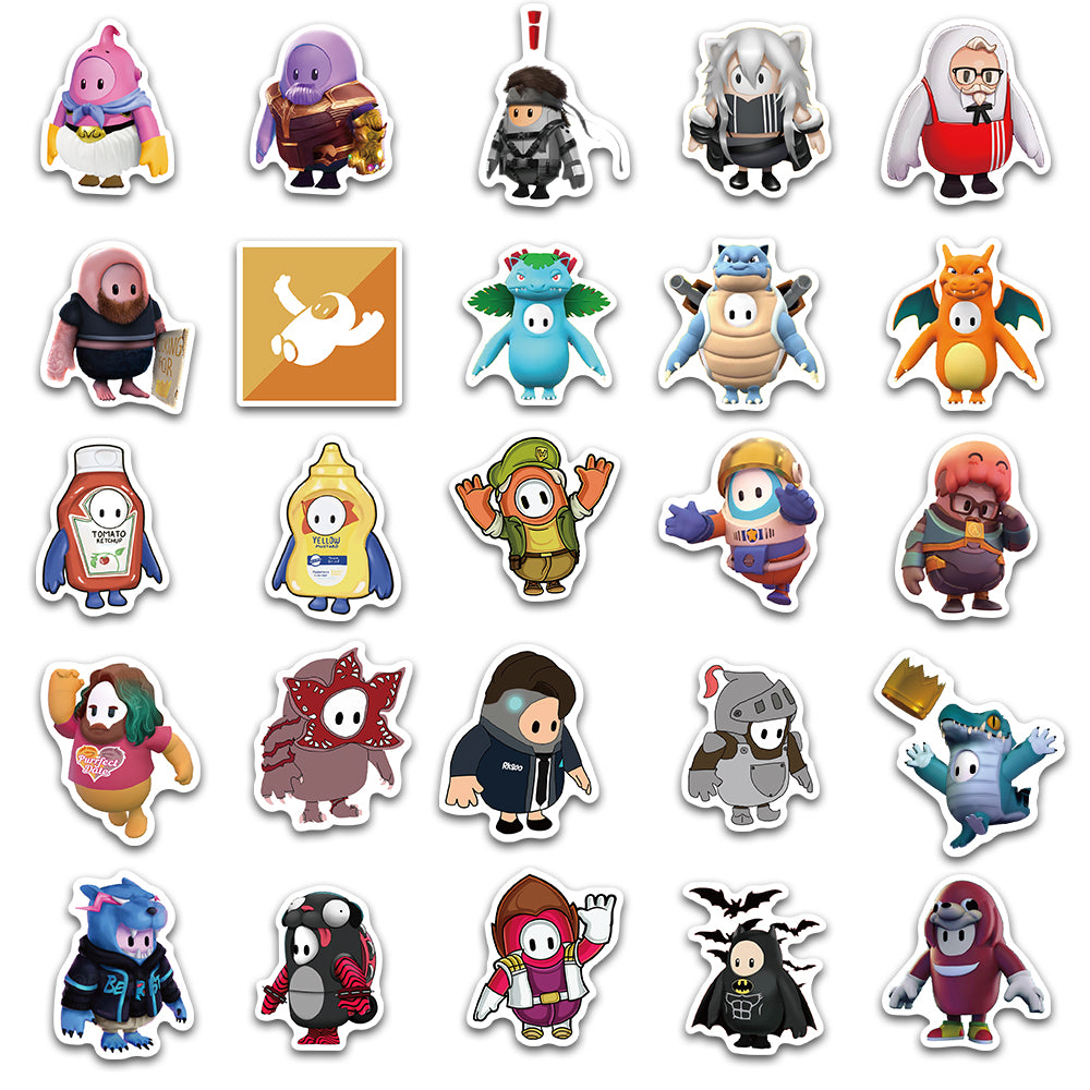 50pcs Fall Guys Ultimate Knockout Stickers – AU Sticker World