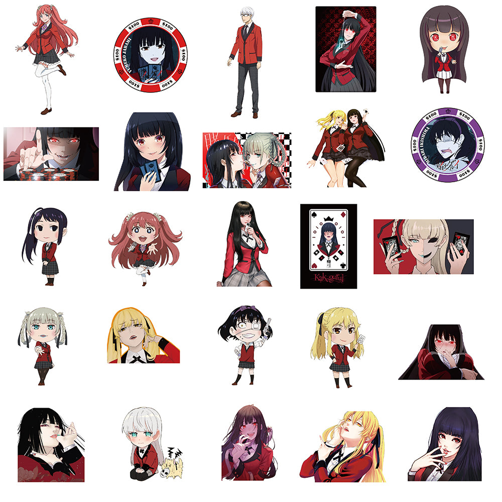 50pcs Kakegurui Compulsive Gambler 2 Stickers