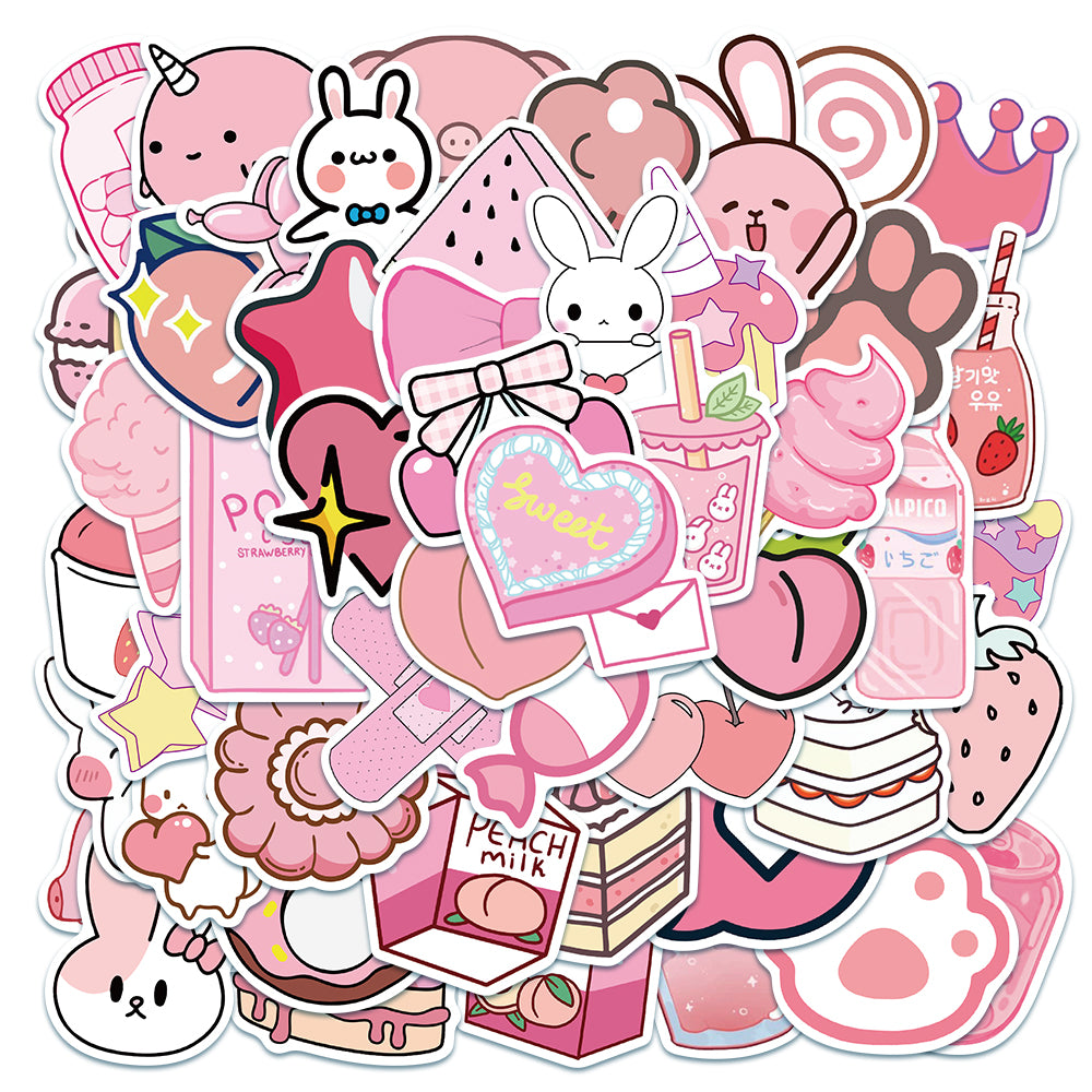 50pcs Pink INS 3 Stickers – AU Sticker World