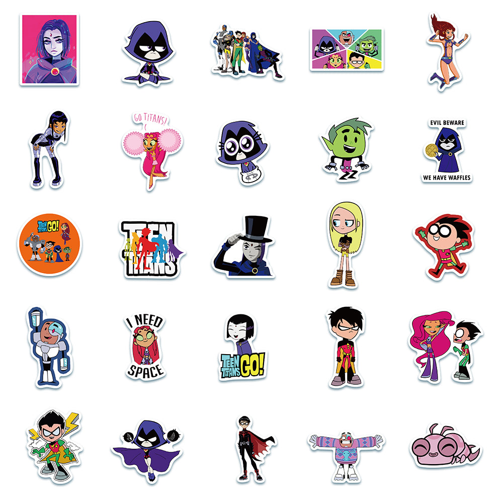 Taleen Sticker 50pcs Teen Titans 2 Stickers – AU Sticker World