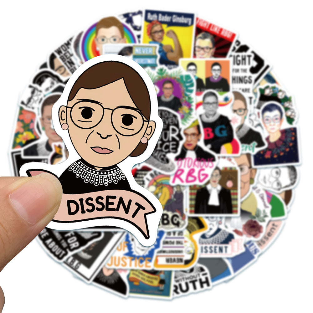 Stickers And Names Ruth 50pcs Ruth Bader Ginsburg Stickers – AU Sticker World