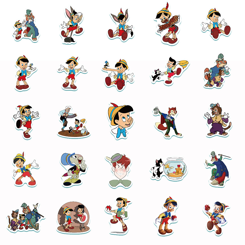 50pcs Pinocchio Stickers