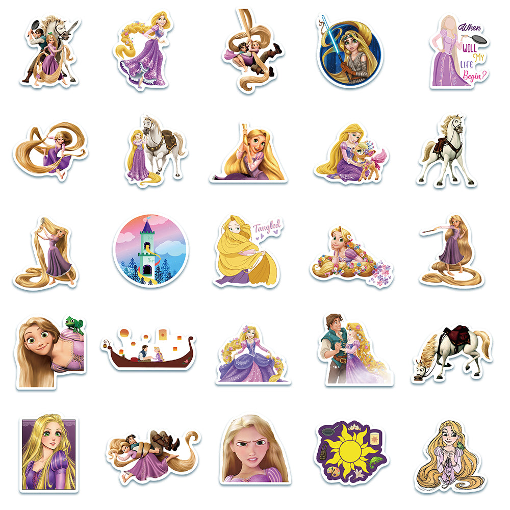 50pcs Tangled Rapunzel Princess Stickers – AU Sticker World