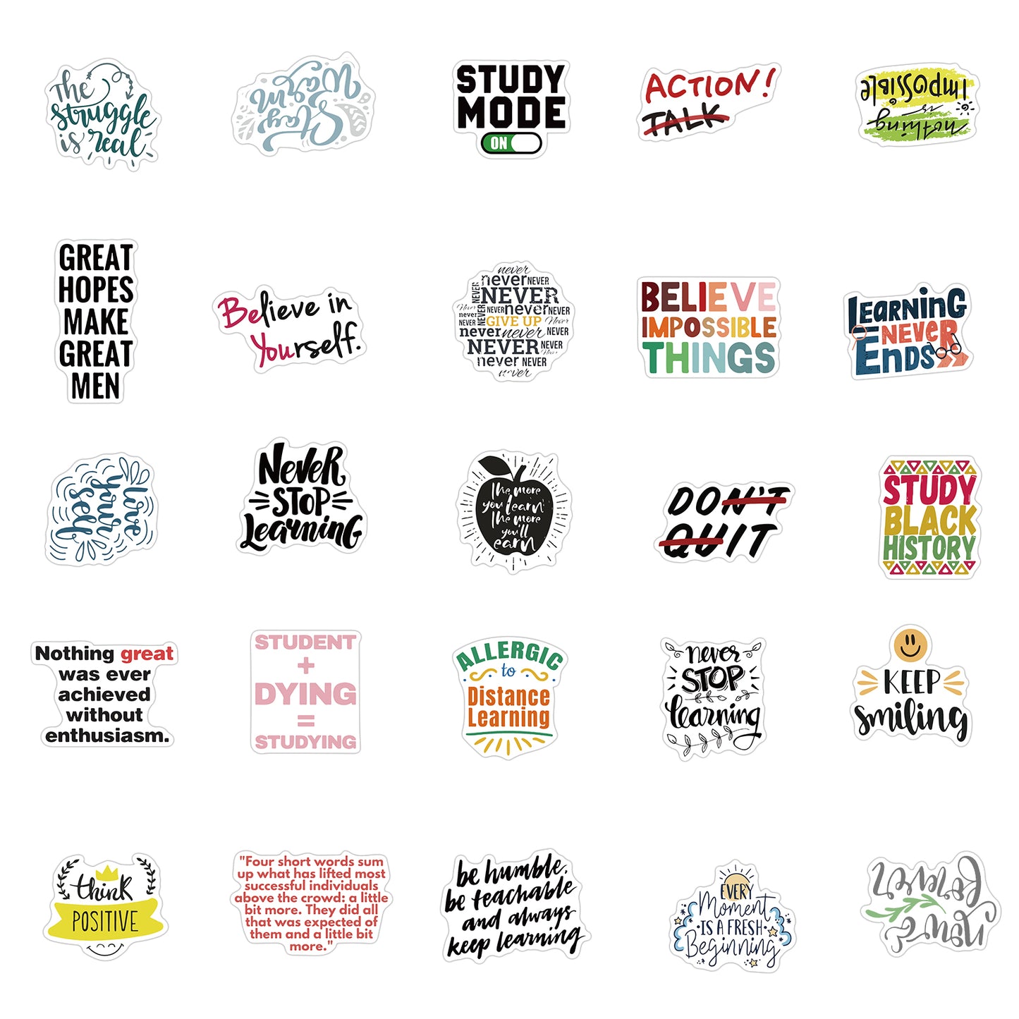 50pcs Motivational Slogan 2 Stickers