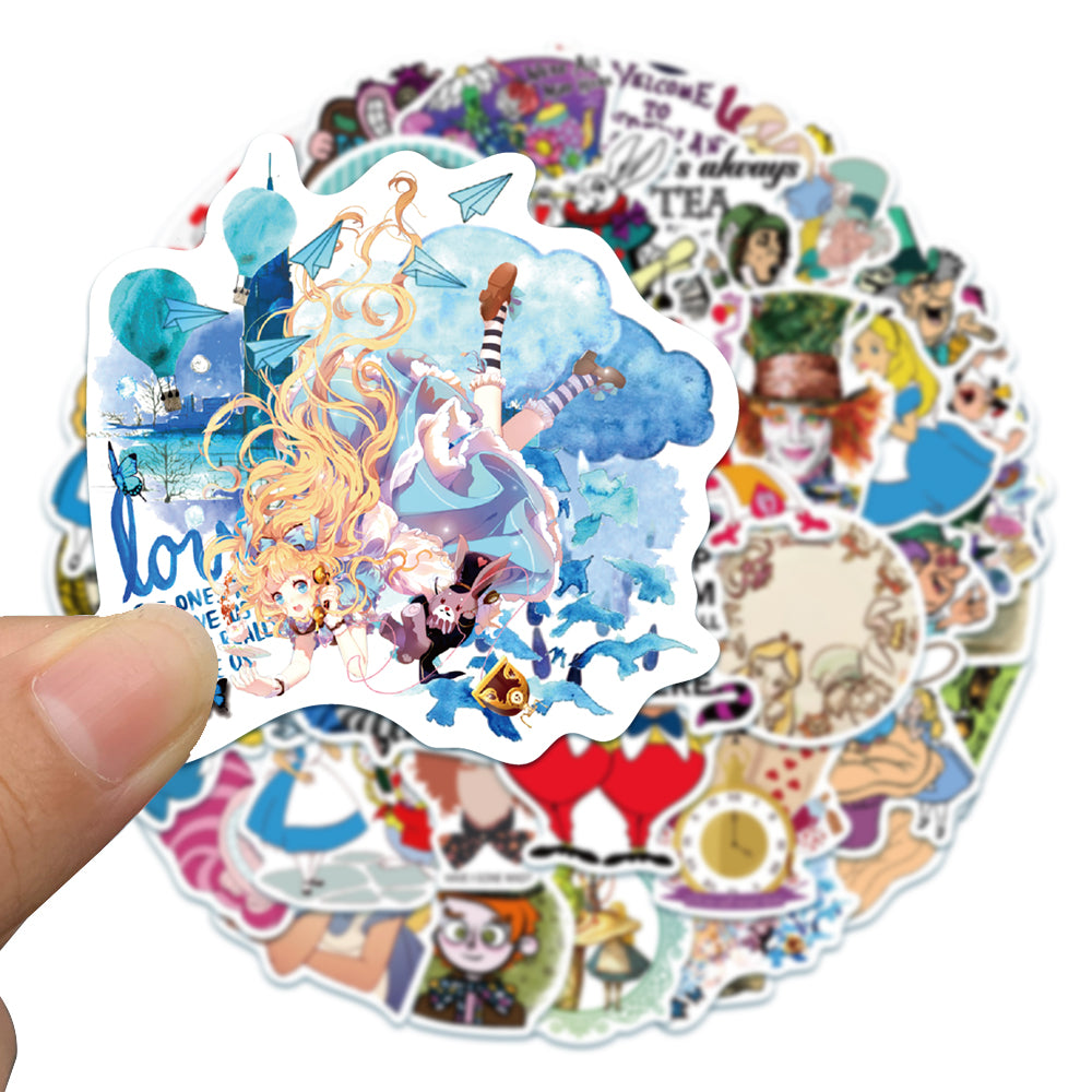 50pcs Alice in Wonderland Stickers