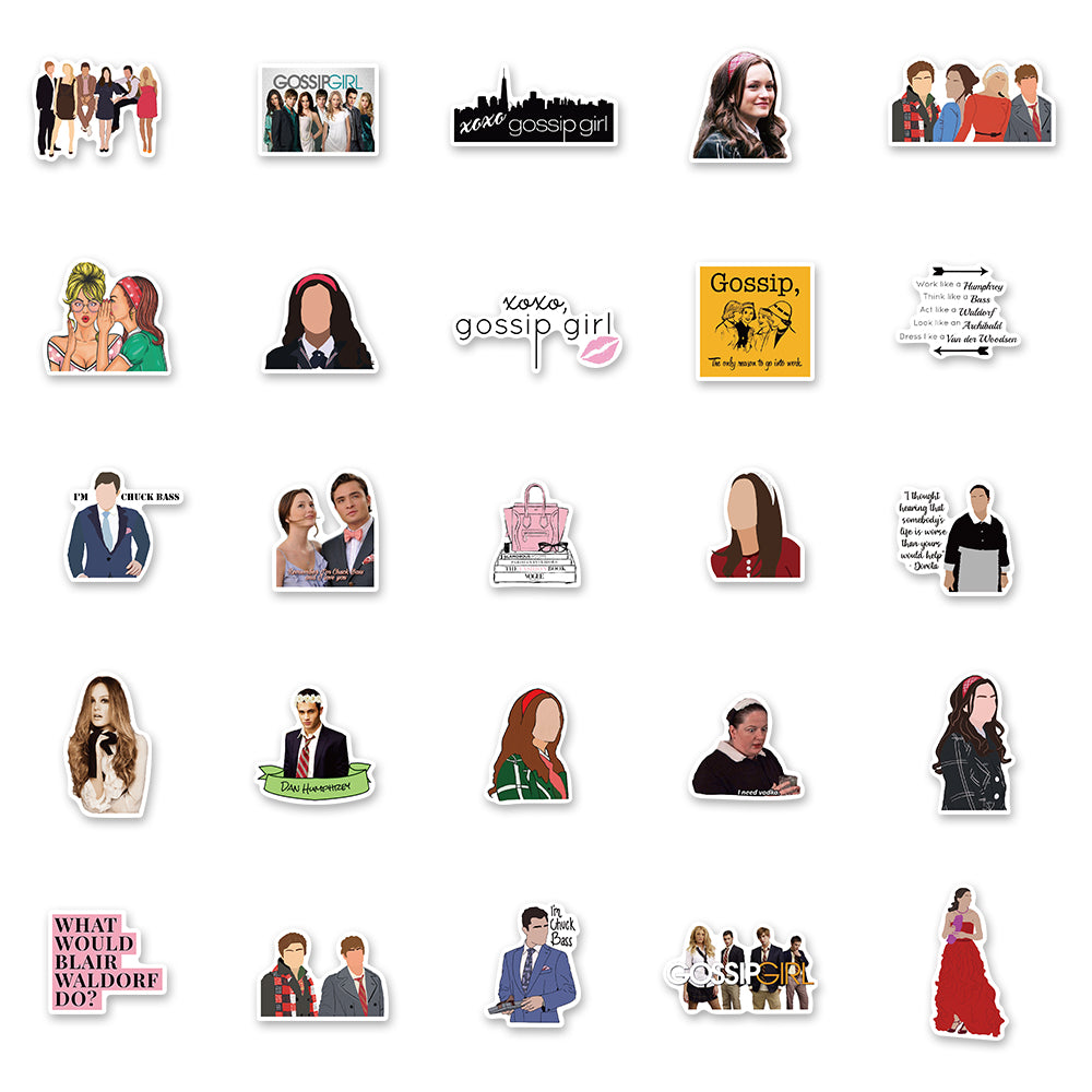 50pcs The Gossip Girl Stickers