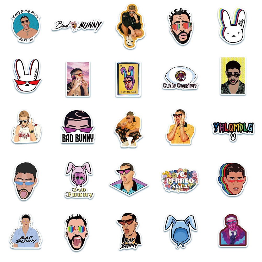 50pcs Bad Bunny 2 Stickers