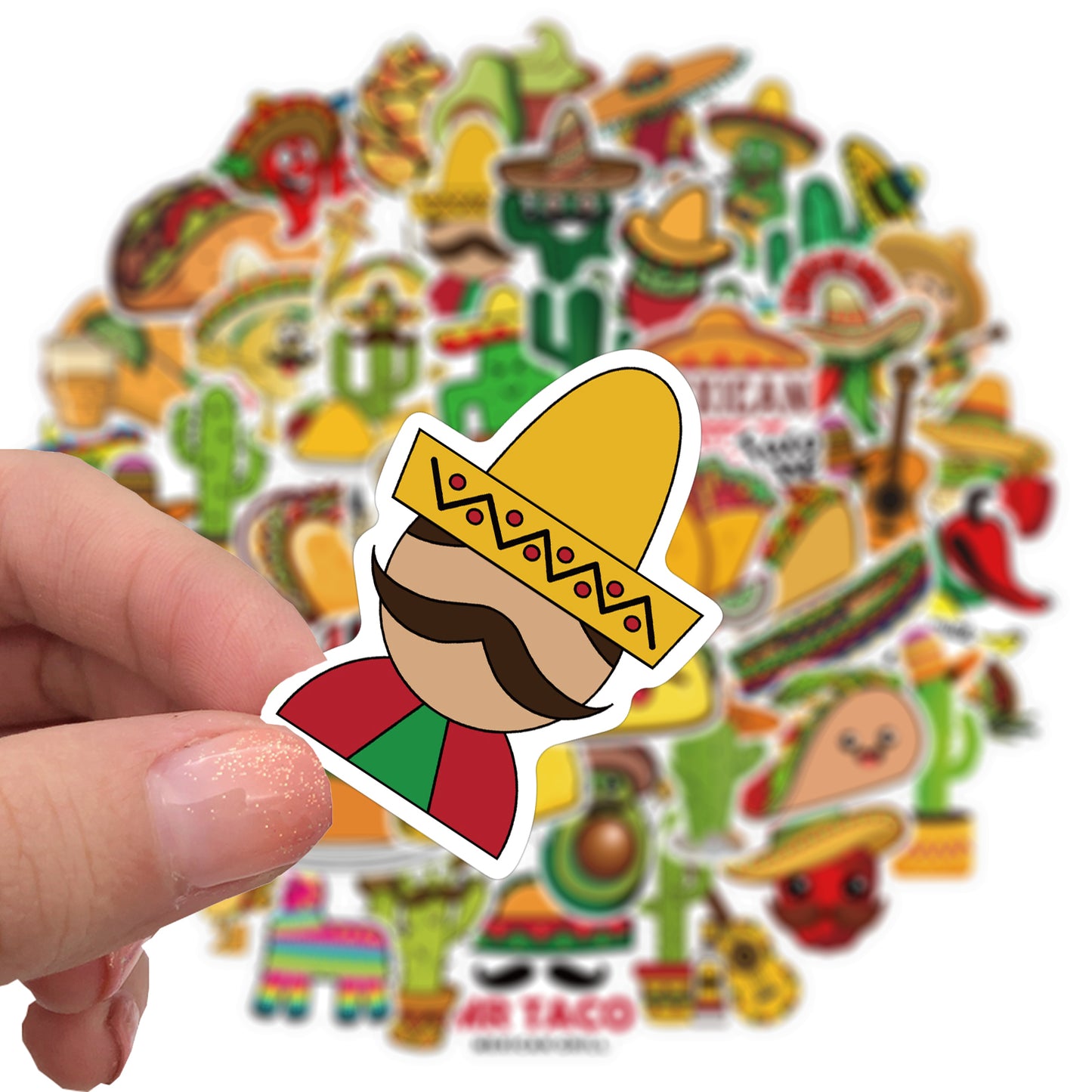 50pcs Mexican Food 2 Stickers