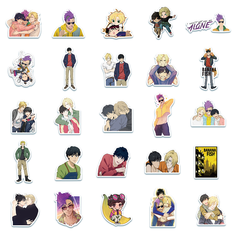 50pcs Banana Fish 2 Stickers