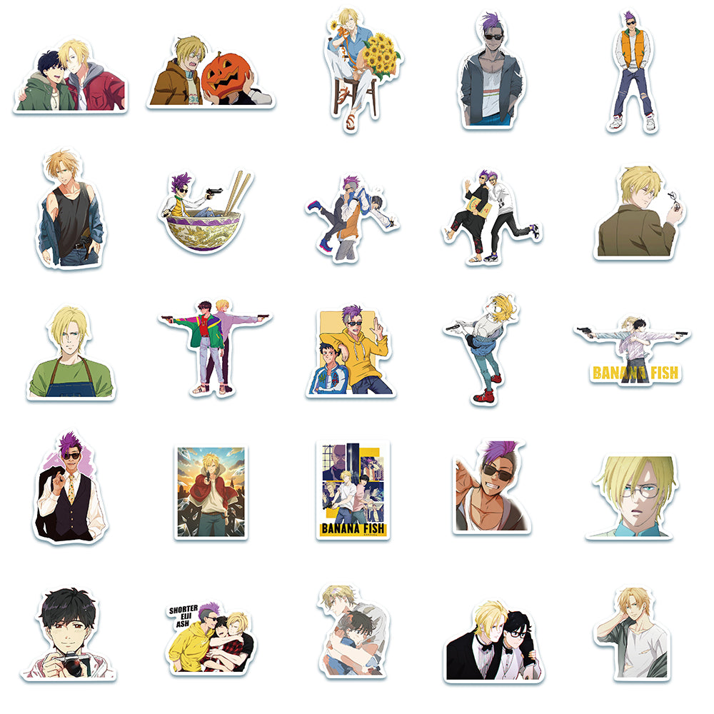 50pcs Banana Fish 2 Stickers