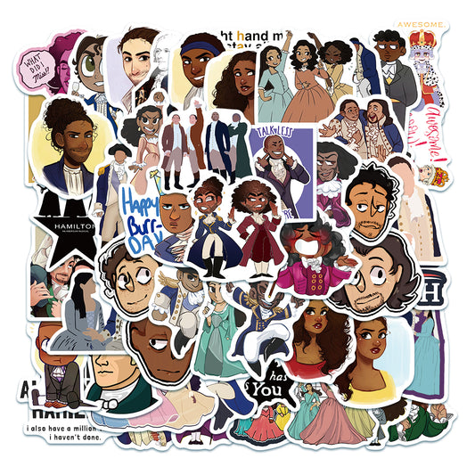 50pcs Hamilton 1 Stickers