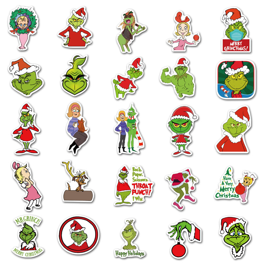 50pcs The Grinch Stickers