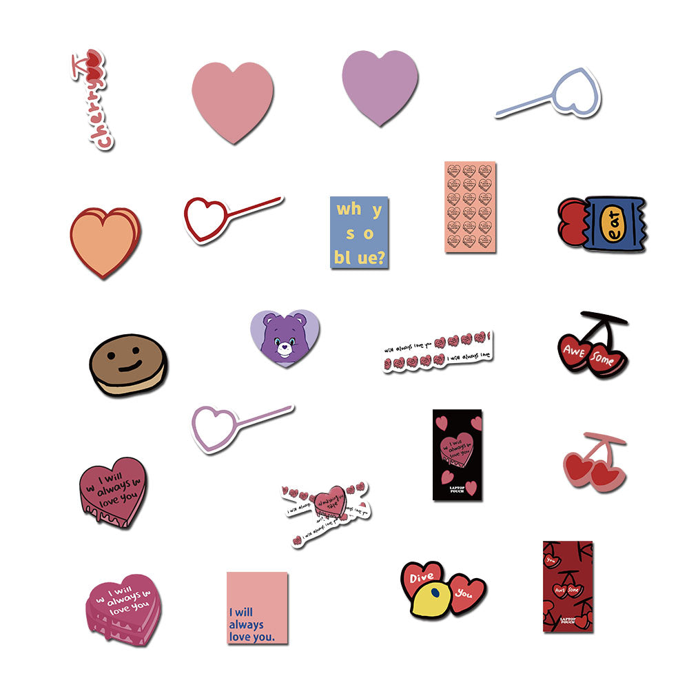 44pcs INS Korean Mazzzzy Stickers