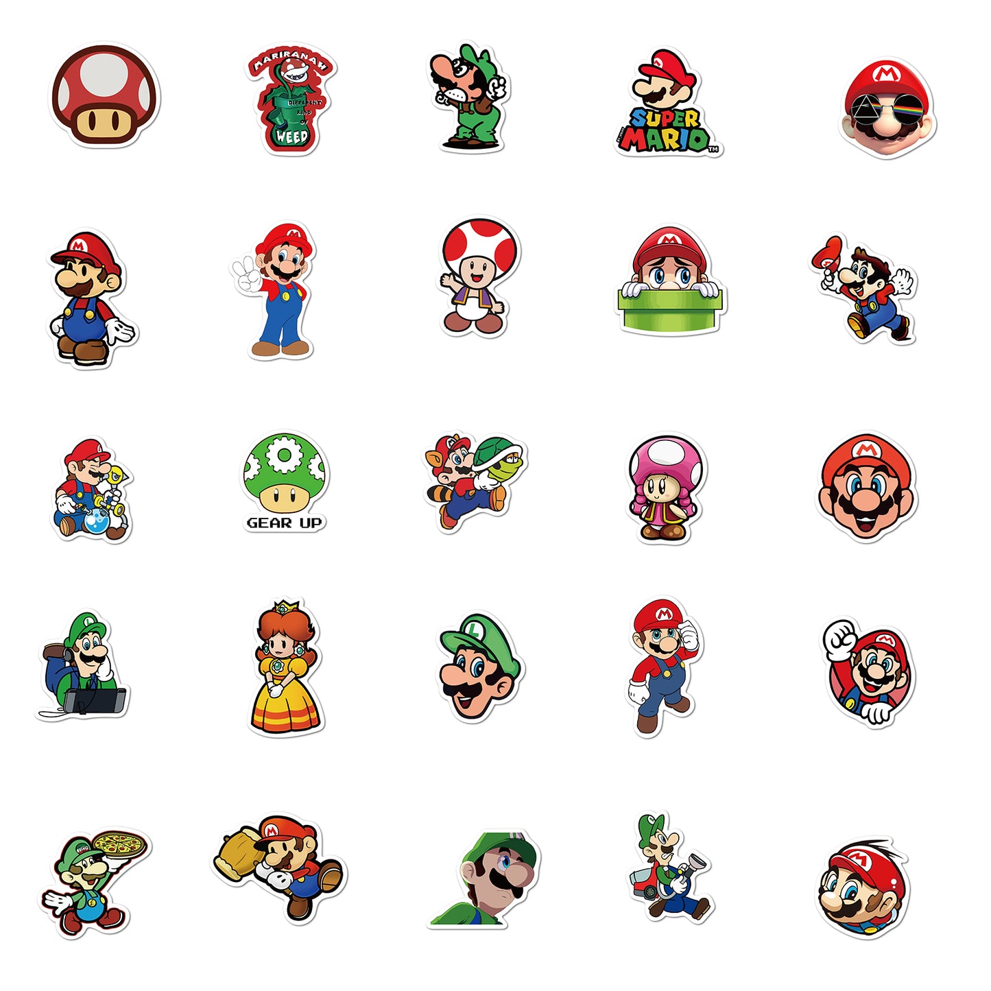 50pcs Super Mario 2 Stickers