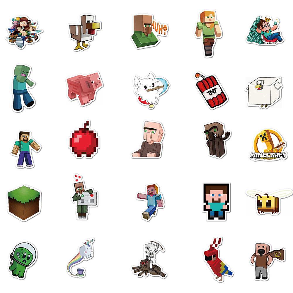 50pcs Minecraft 2 Stickers – AU Sticker World
