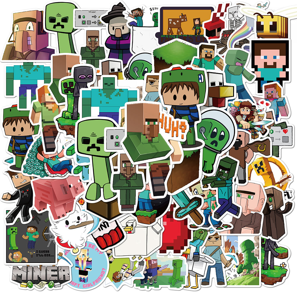 Better Minecraft Sticker 50pcs Minecraft 2 Stickers – AU Sticker World