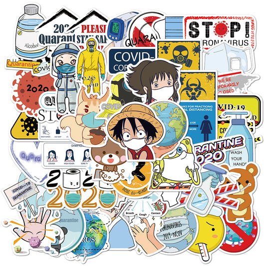 50pcs Stay Safe Healthy Stickers