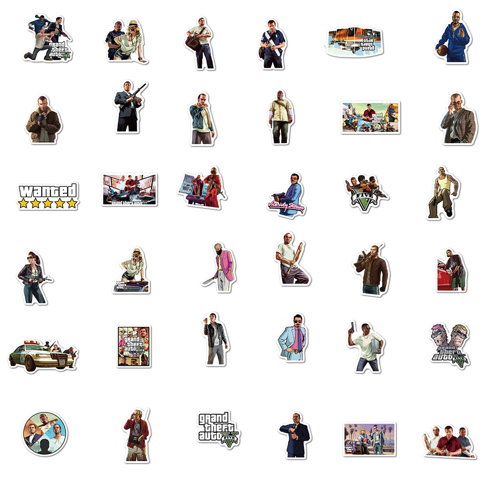 50pcs GTA Stickers