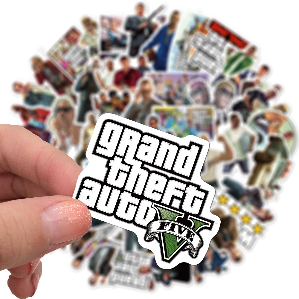 Gt Script Sticker 50pcs GTA Stickers – AU Sticker World