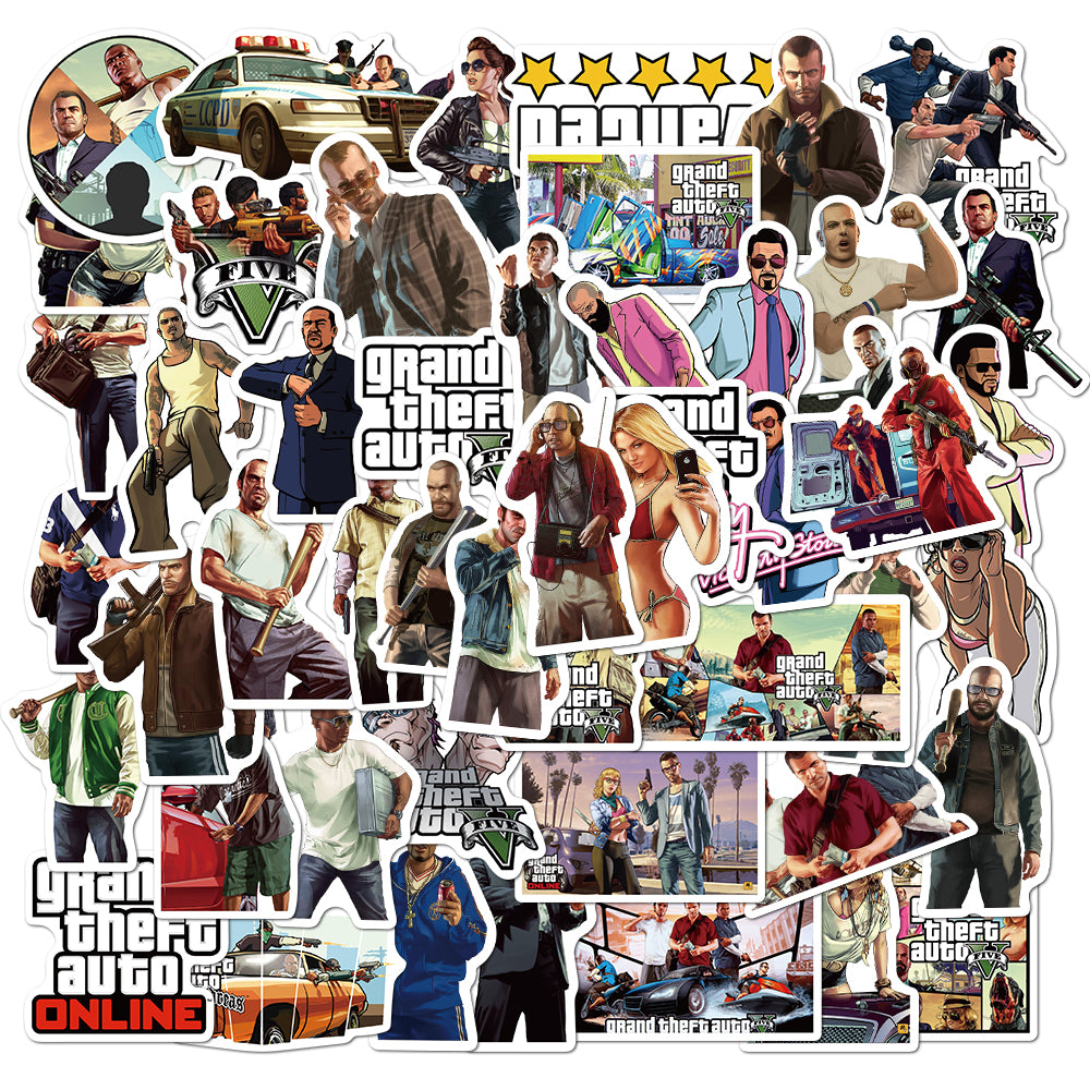 50pcs GTA Stickers