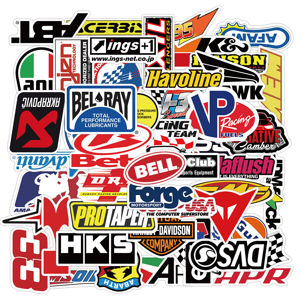 50pcs Racing Car 1 Stickers – AU Sticker World