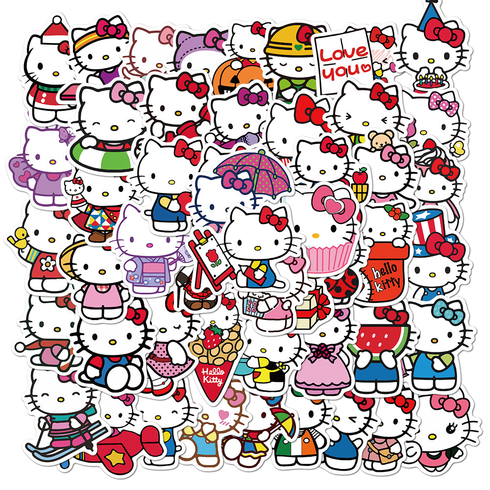 50pcs Hello Kitty 2 Stickers – AU Sticker World