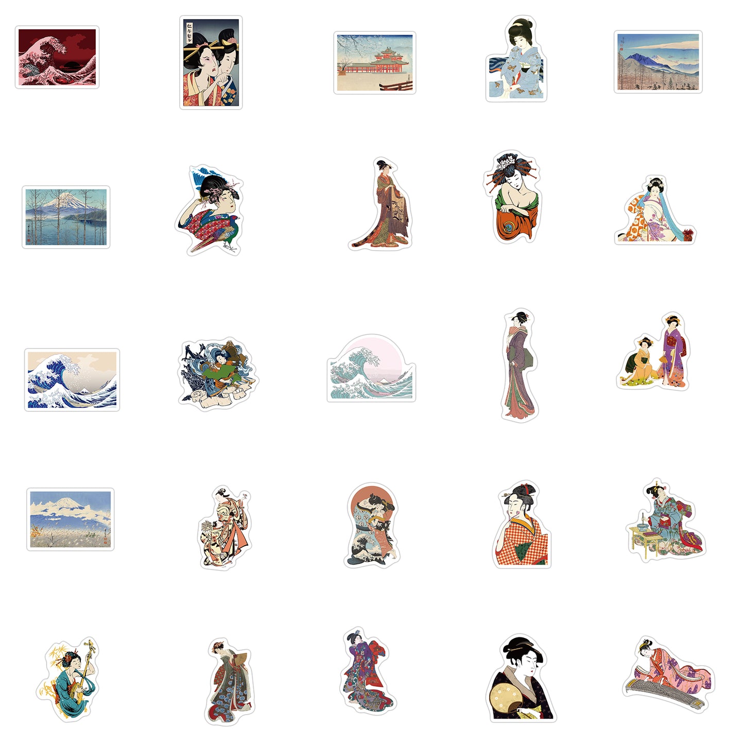 50pcs Ukiyo-e Stickers