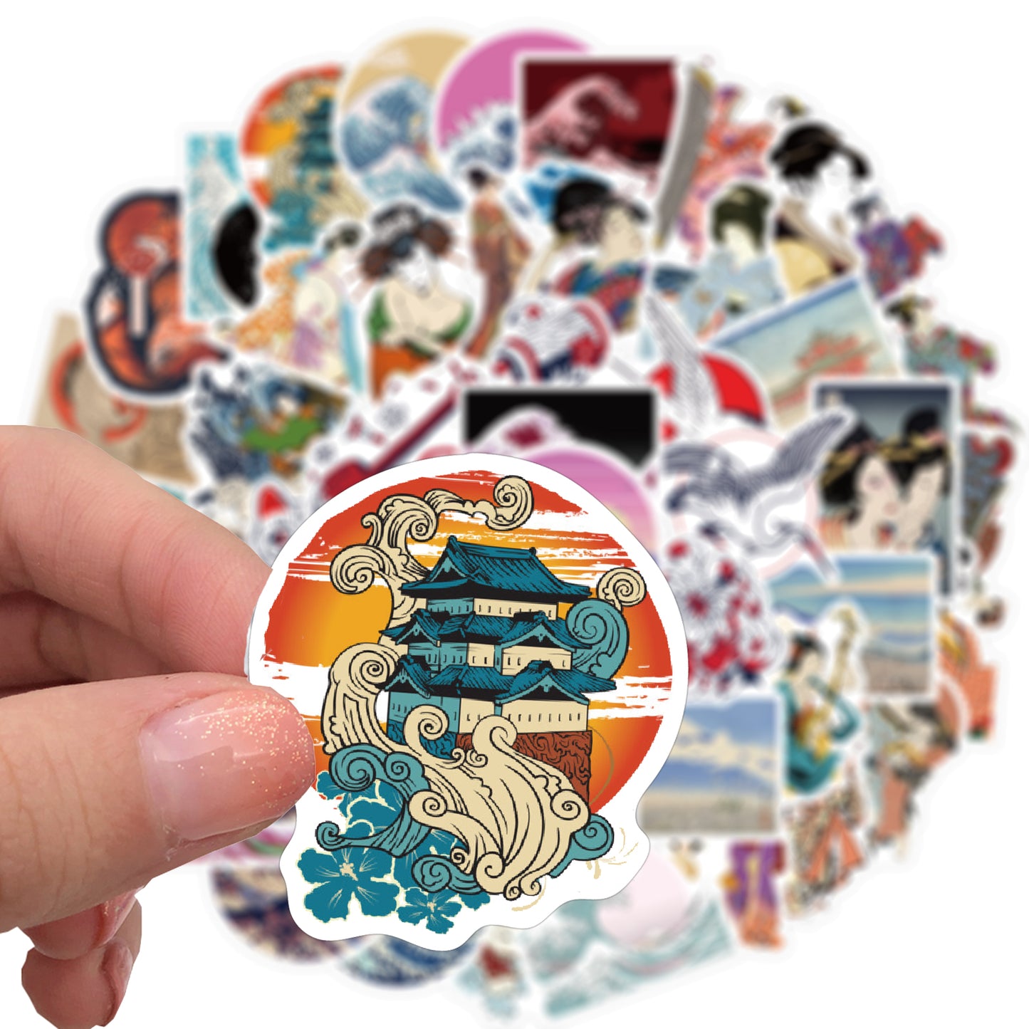 50pcs Ukiyo-e Stickers