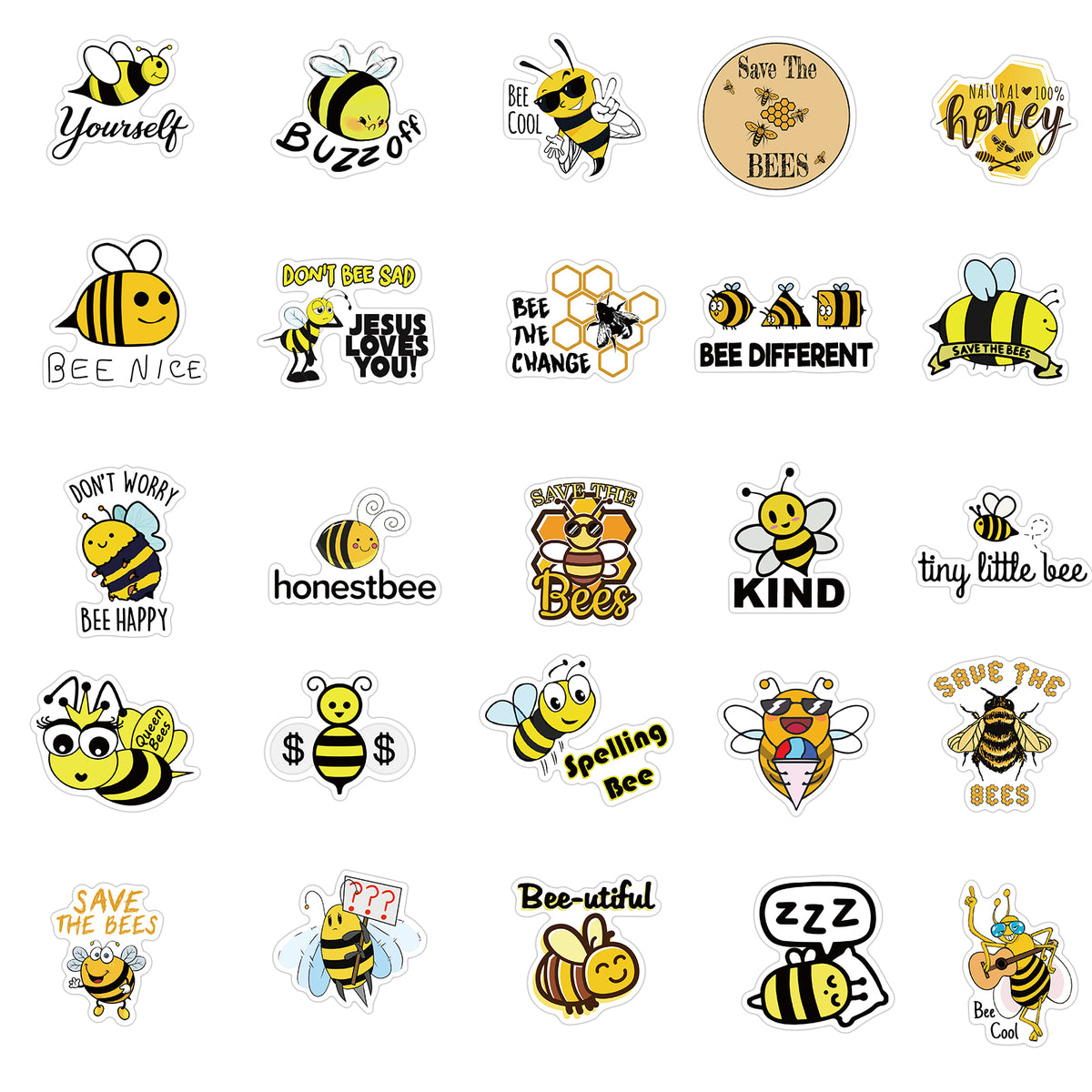 Bee Bot Sticker 50pcs Bee Stickers – AU Sticker World