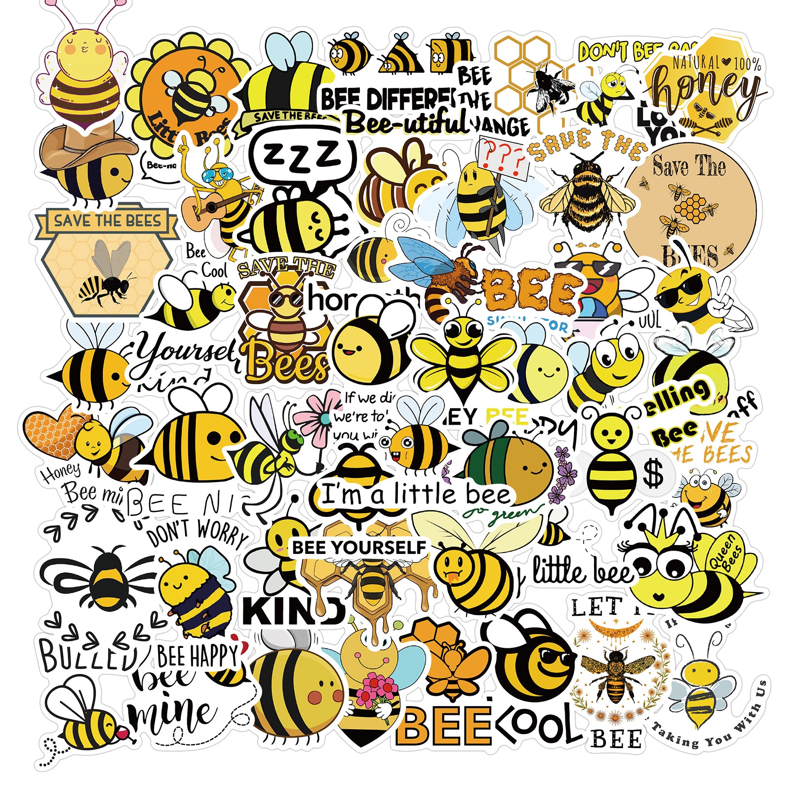 Bee Bot Sticker 50pcs Bee Stickers – AU Sticker World