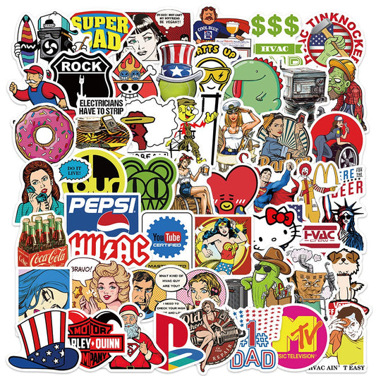 50pcs Retro Style 1 Stickers
