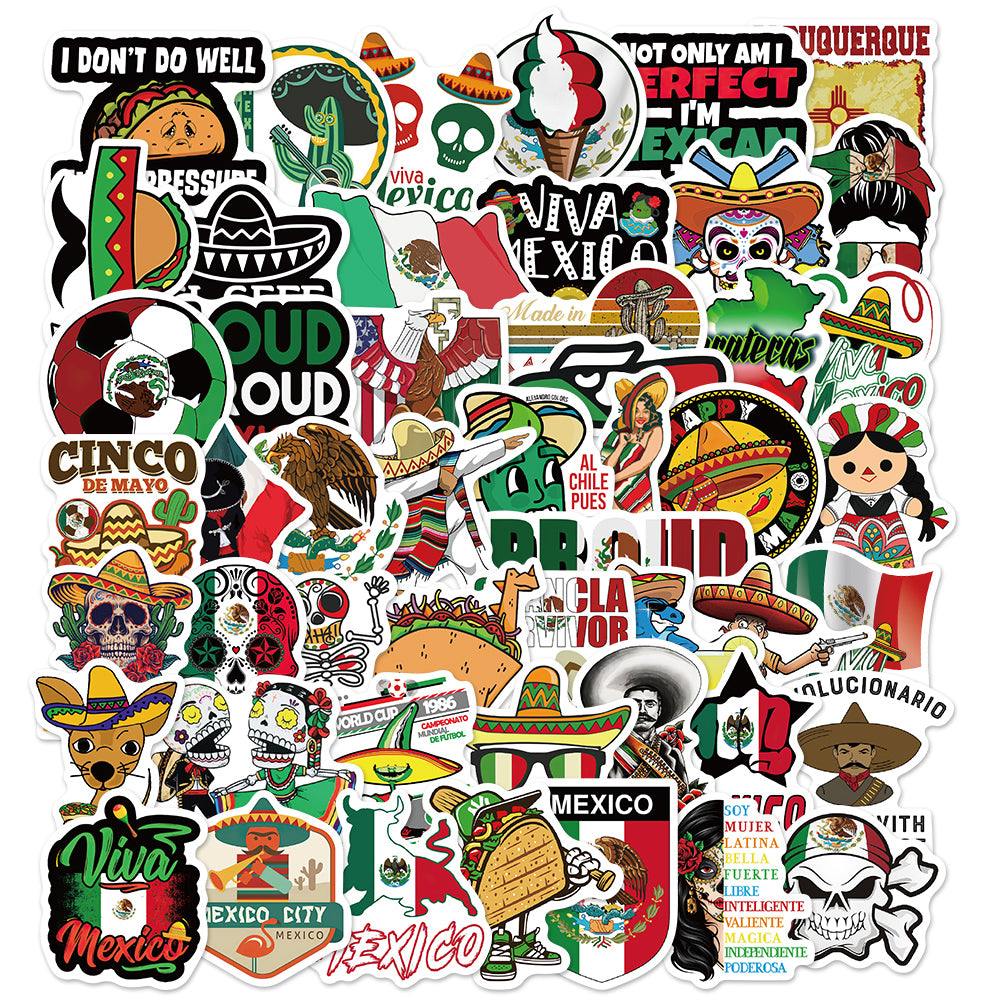 50pcs Mexican Style 1 Stickers – AU Sticker World