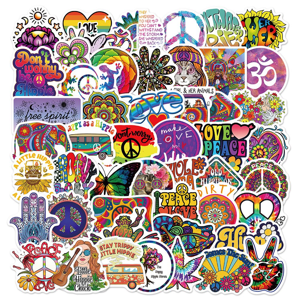 50pcs Trippy Hippie 1 Stickers