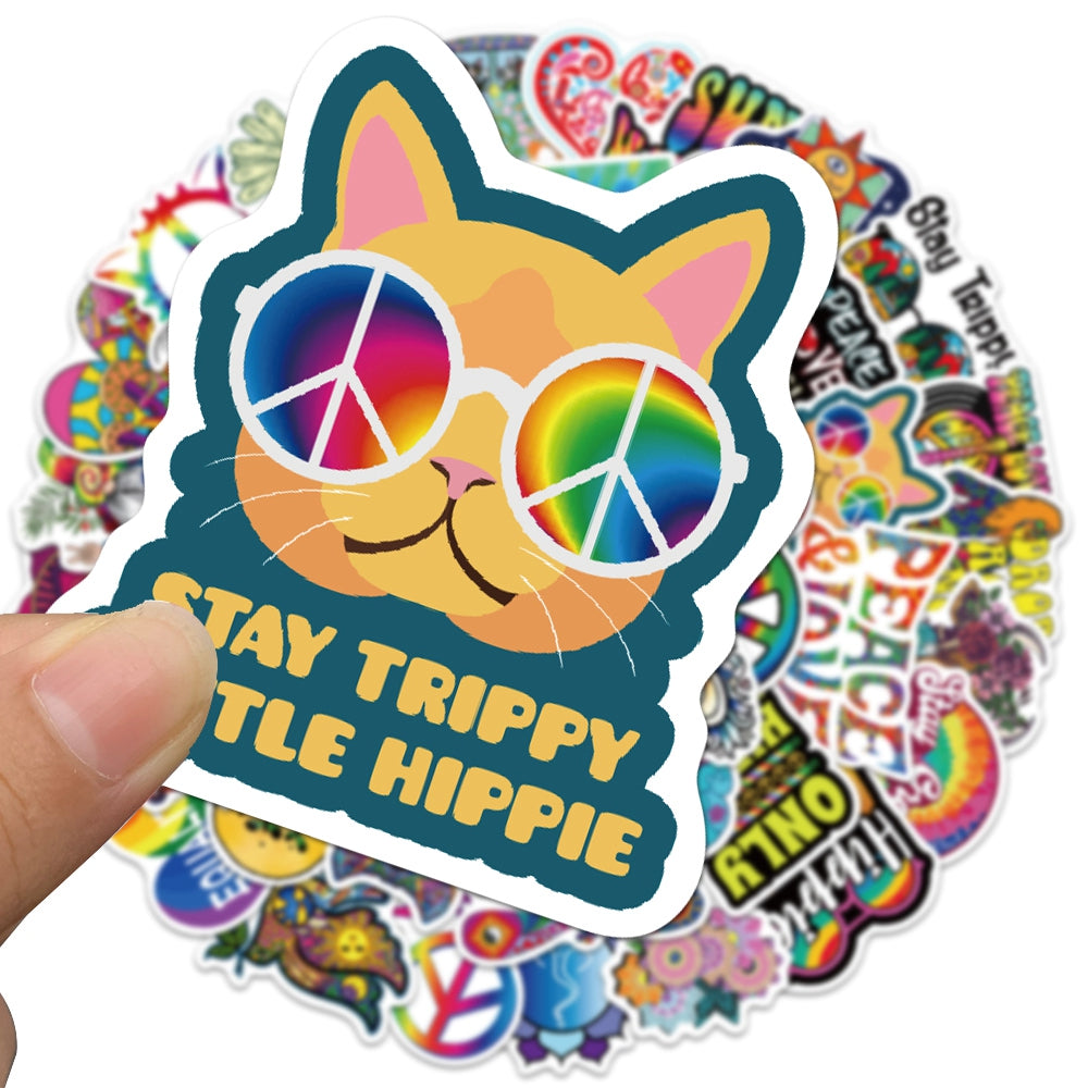 50pcs Trippy Hippie 2 Stickers