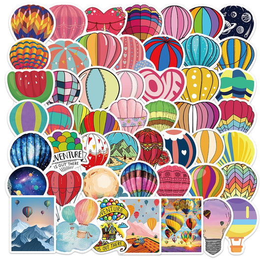 50pcs Hot Air Balloon Stickers