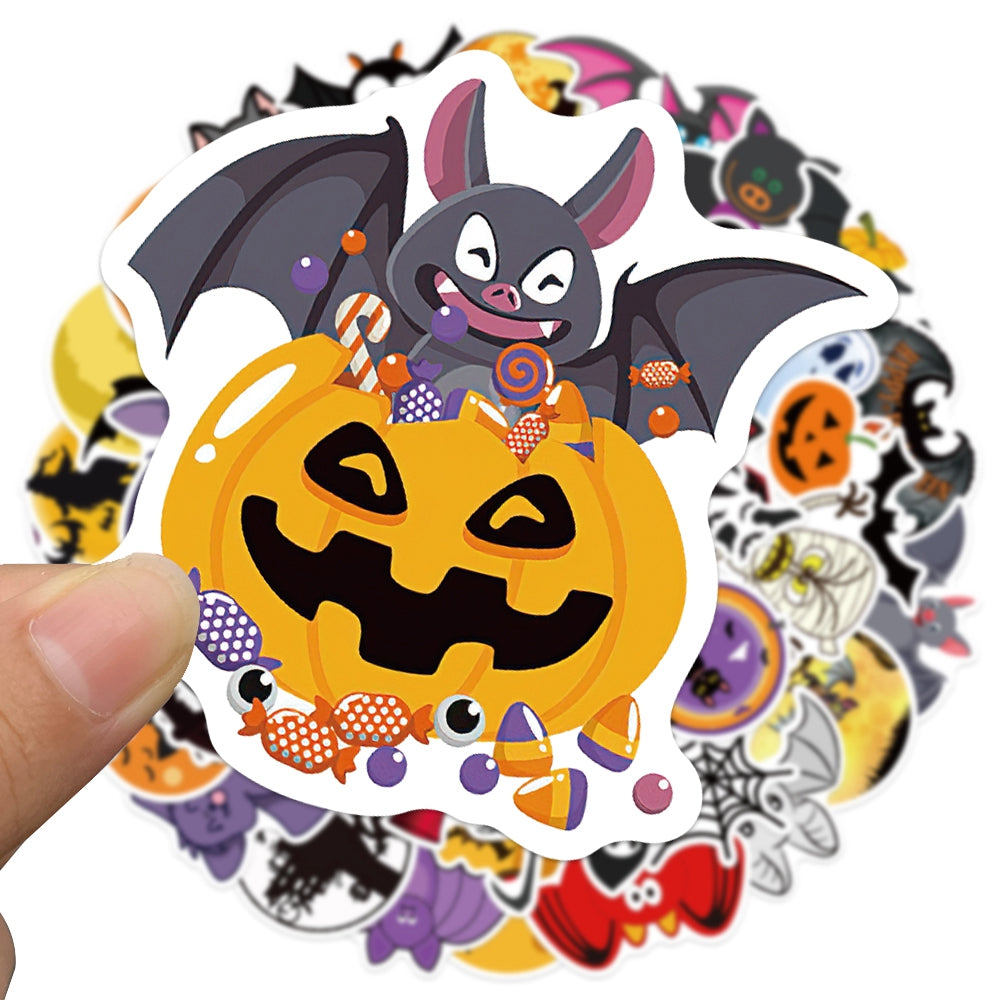 50pcs Halloween Bat 1 Stickers