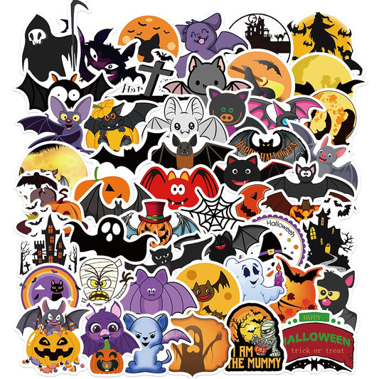 50pcs Halloween Bat 1 Stickers