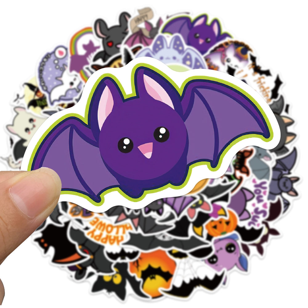 50pcs Halloween Bat 2 Stickers