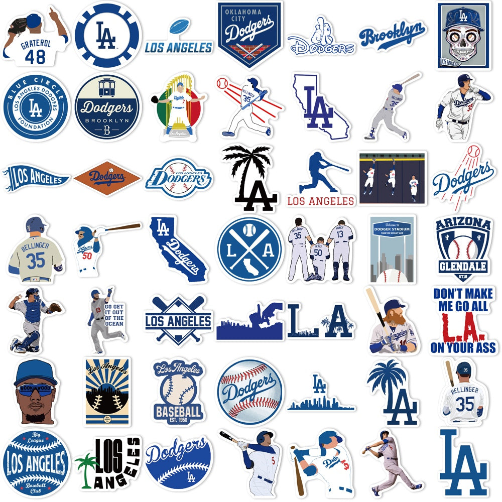 50pcs LA Dodgers Stickers