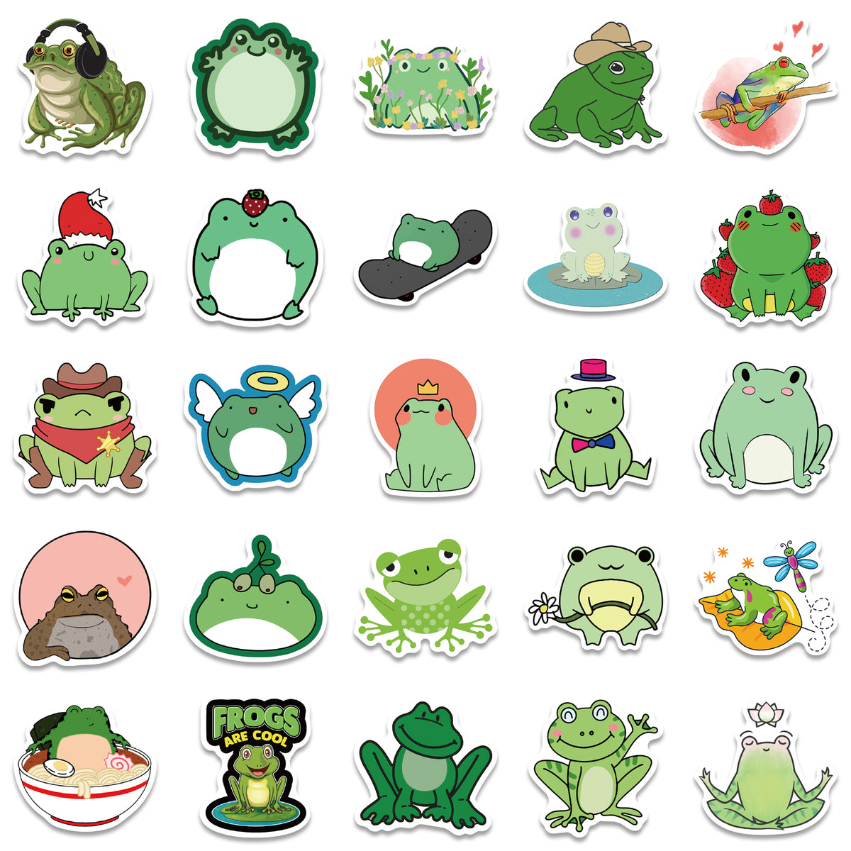 Yellow Frog Sticker 50pcs Frogs 1 Stickers – AU Sticker World
