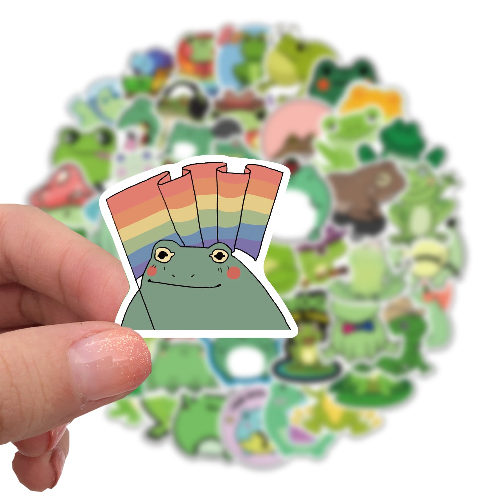 50pcs Frogs 1 Stickers – AU Sticker World