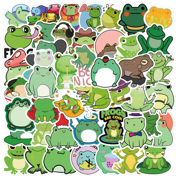 50pcs Frogs 1 Stickers – AU Sticker World