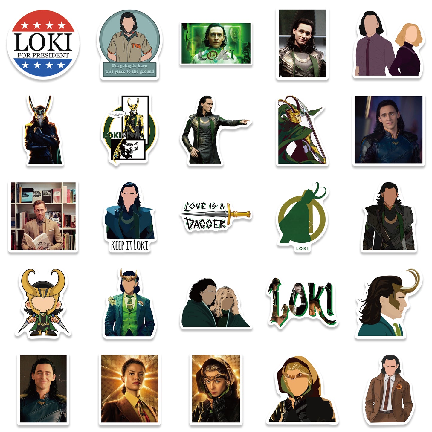 50pcs Loki Stickers