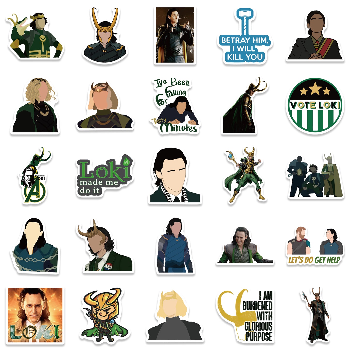 50pcs Loki Stickers