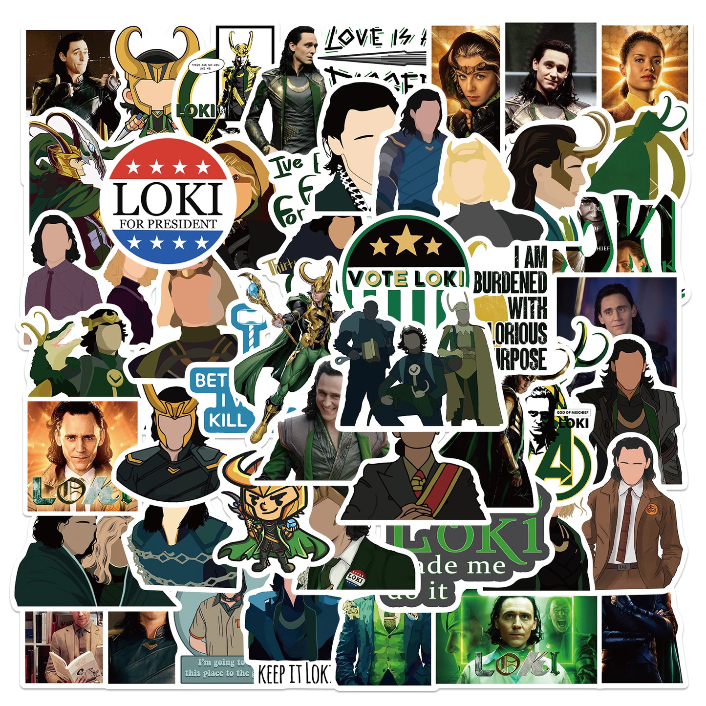 50pcs Loki Stickers