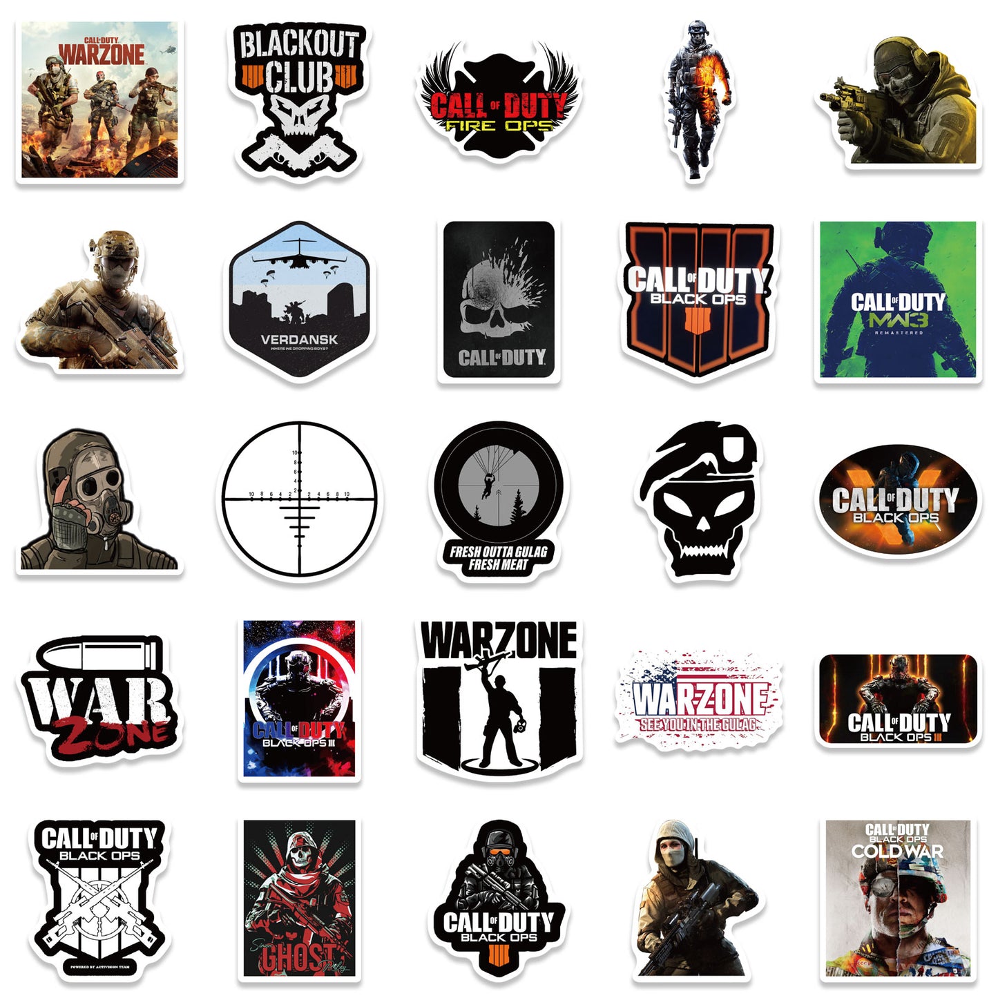 50pcs Call of Duty 1 Stickers