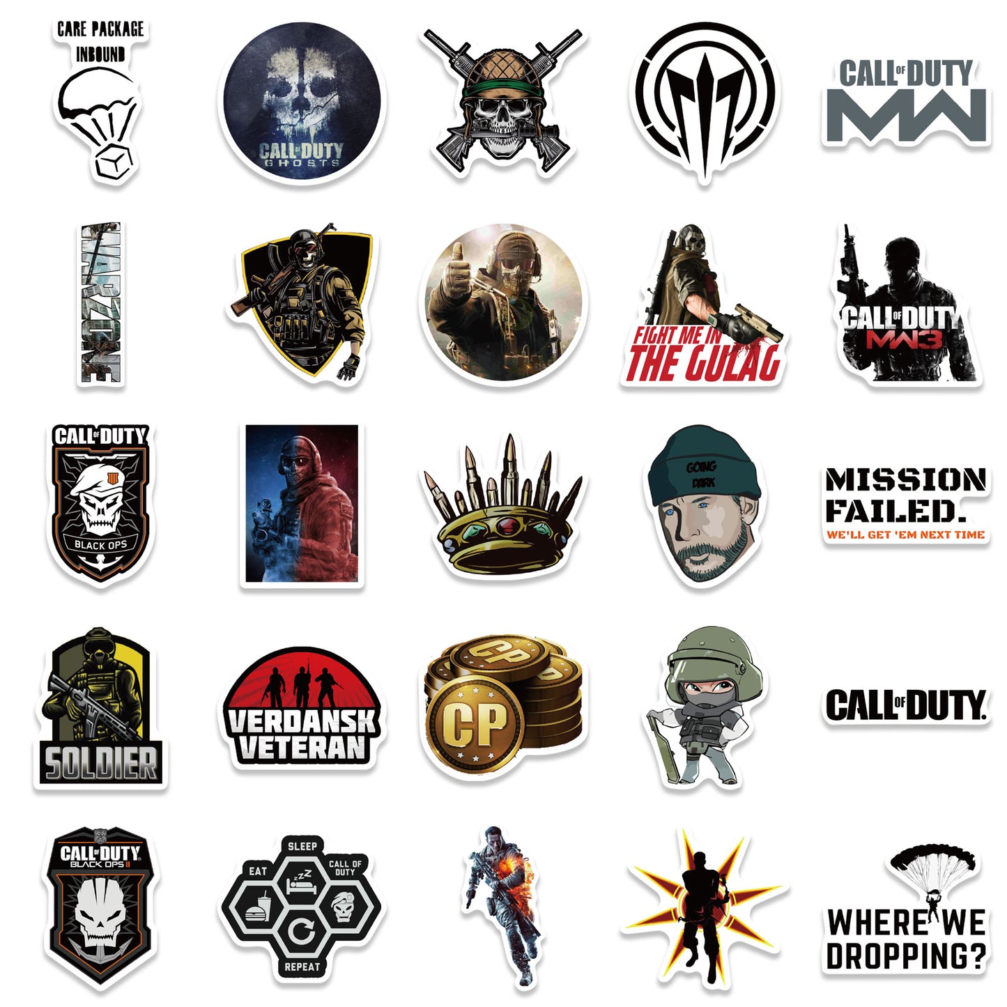 50pcs Call of Duty 1 Stickers