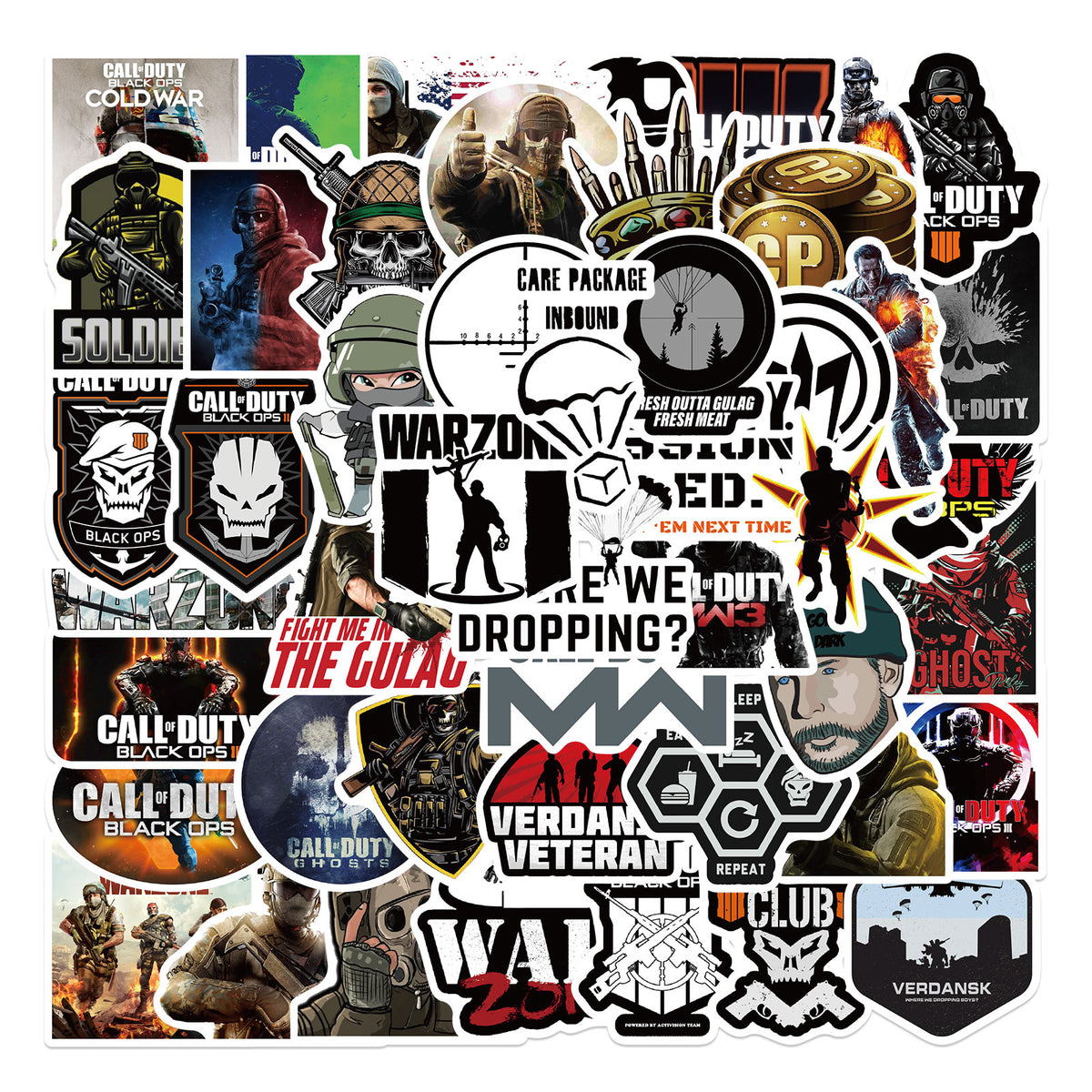 Cod Account Sticker 50pcs Call of Duty 1 Stickers – AU Sticker World