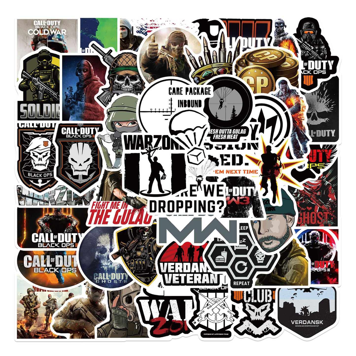 50pcs Call of Duty 1 Stickers